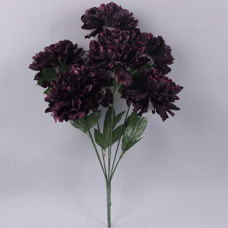 Bulk 27 inches Tall Peony Bush Artificial Cemetery Satin Flowers Wholesale