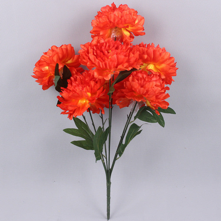 Bulk 27 inches Tall Peony Bush Artificial Cemetery Satin Flowers Wholesale