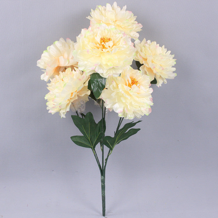 Bulk 27 inches Tall Peony Bush Artificial Cemetery Satin Flowers Wholesale