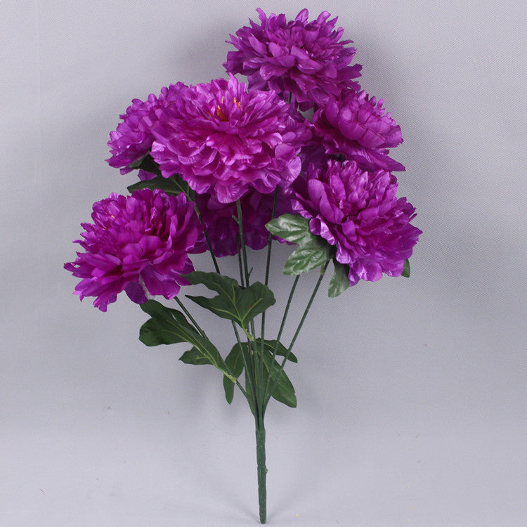 Bulk 27 inches Tall Peony Bush Artificial Cemetery Satin Flowers Wholesale