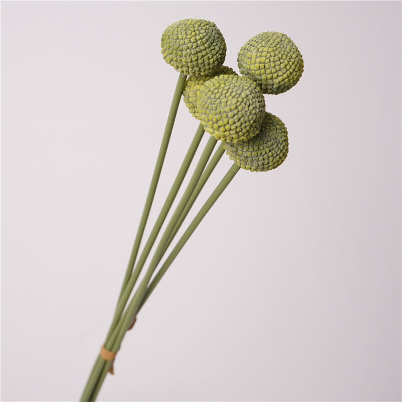 Premium Real Touch Pom Pom Mum Flowers Bouquet 5 Stems