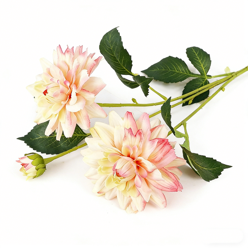 Premium 29" Large Real Touch Dahlia - Lifelike Silk Floral Arrangements for Weddings & Home Decor