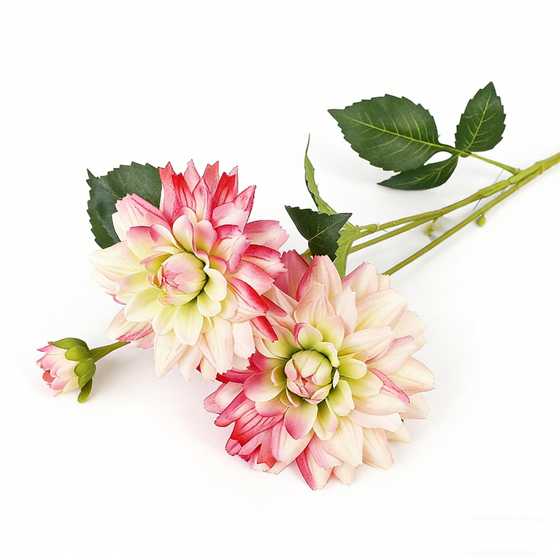 Premium 29" Large Real Touch Dahlia - Lifelike Silk Floral Arrangements for Weddings & Home Decor