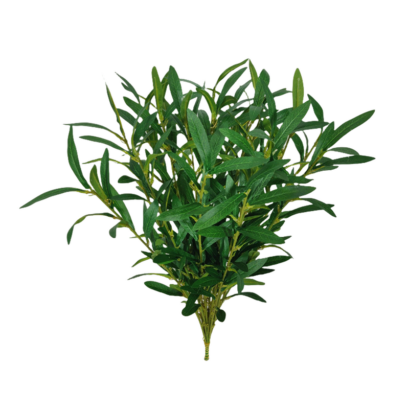 Bulk 20pcs 19.7 Inches Artificial Olive Leaves Stems Faux Greenery Branches for DIY Wholesale