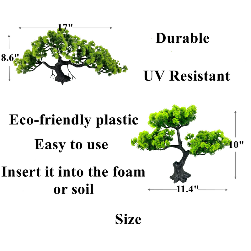 Tiges de pin artificielles de grande taille en vrac pour salutations, plantes en gros 