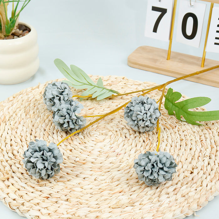 Bulk 19.6" Artificial Chrysanthemum Pom Ball Flower Branches Wholesale