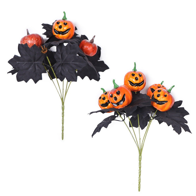 Bulk 2pcs 12" Halloween Black Maples Bush Shrubs Black Leaf Halloween Centerpiece Wholesale