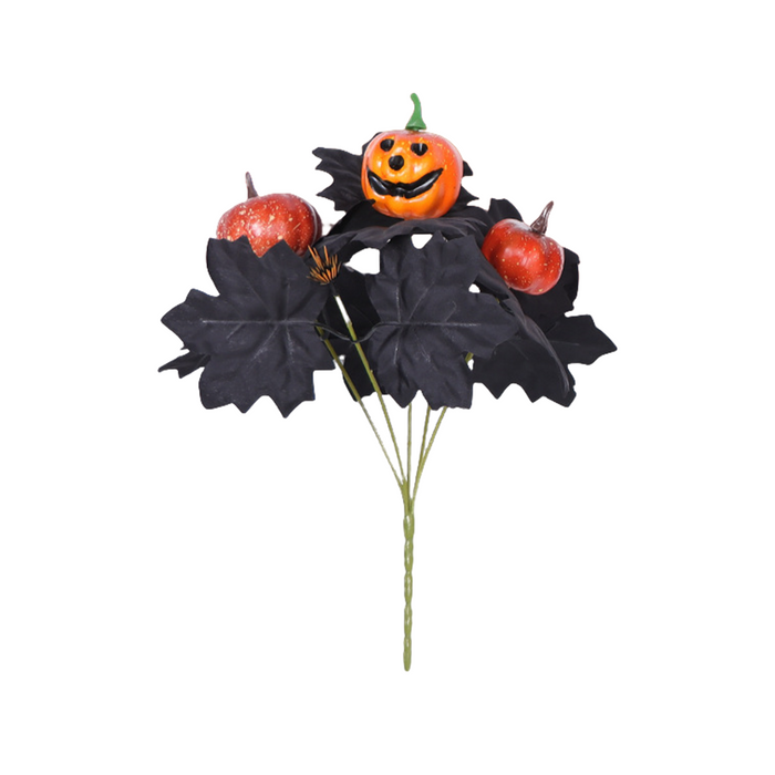 Bulk 2pcs 12" Halloween Black Maples Bush Shrubs Black Leaf Halloween Centerpiece Wholesale