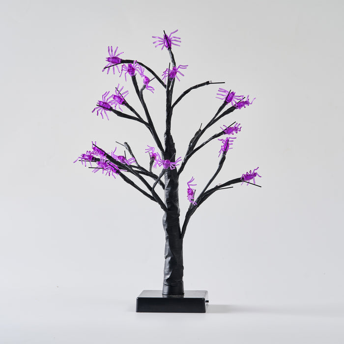 Bulk Exclusive 22" Halloween Tree with Spider Led Lights Wholesale