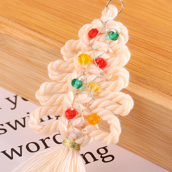 Bulk Hand Knitting Tassels Artificial Christmas Tree Hanging Ornaments Wholesale