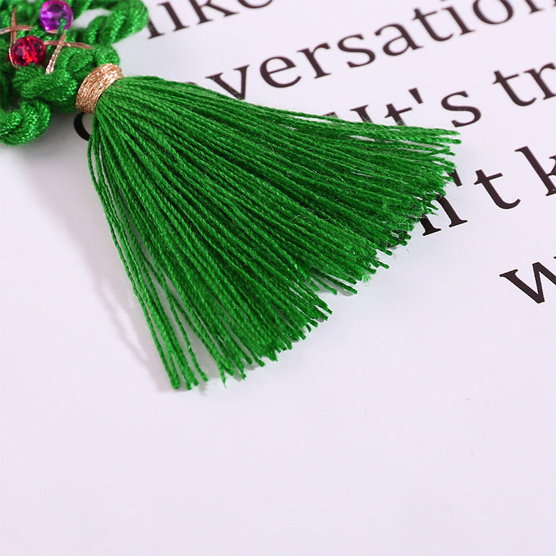Bulk Hand Knitting Tassels Artificial Christmas Tree Hanging Ornaments Wholesale