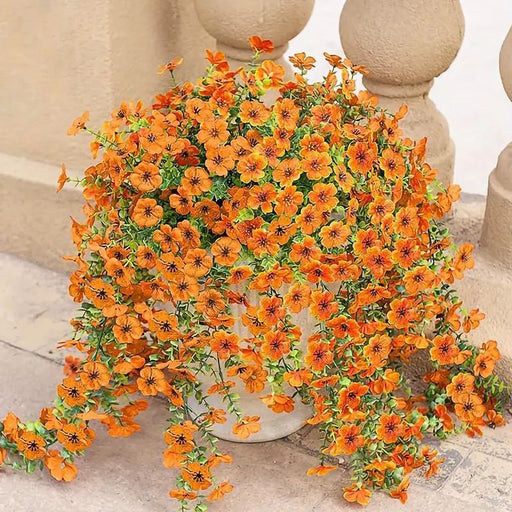 artificial hanging plants for outside Bulk 2pcs Artificial Hanging Flowers Plants for Outdoor Spring Decorat — Artificialmerch