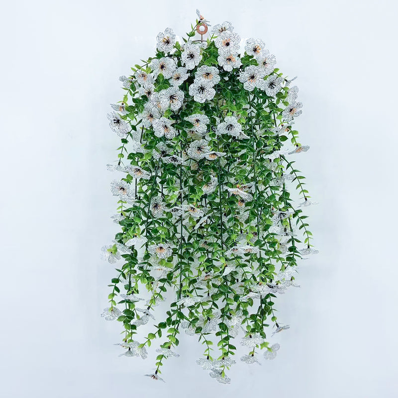 Bulk 2pcs Artificial Hanging Flowers Plants for Outdoor Spring Decoration Wholesale