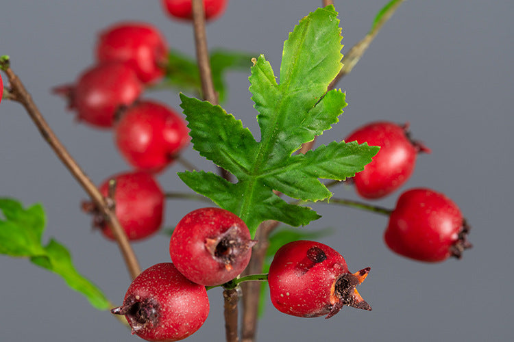 Bulk Exclusive 24" Hawthorn Stems Spray Artificial Fruits Branches Wholesale