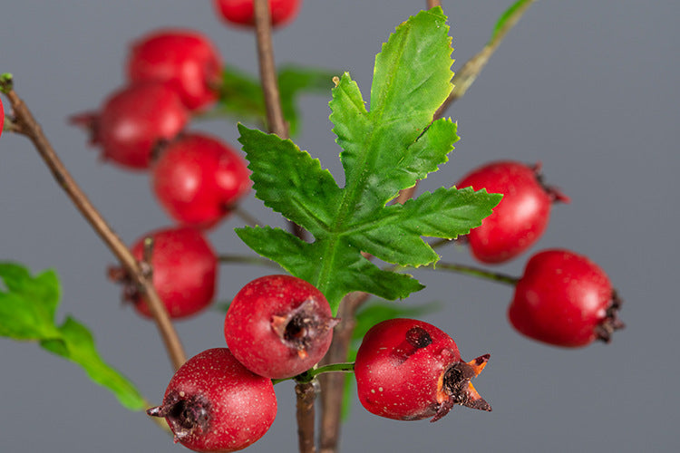 Bulk Exclusive 24" Hawthorn Branches Spray Artificial Fruits Stems Wholesale