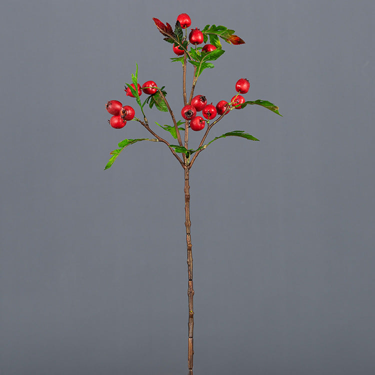 Bulk Exclusive 24" Hawthorn Stems Spray Artificial Fruits Branches Wholesale