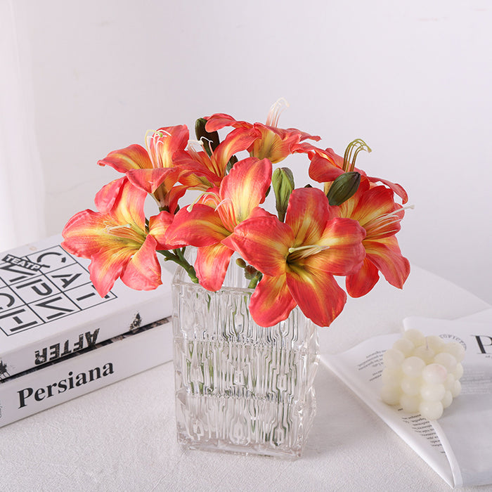 Bulk 19.6 inches Tall Hemerocallis Stems Silk Flowers Artificial Flower Arrangements Wholesale