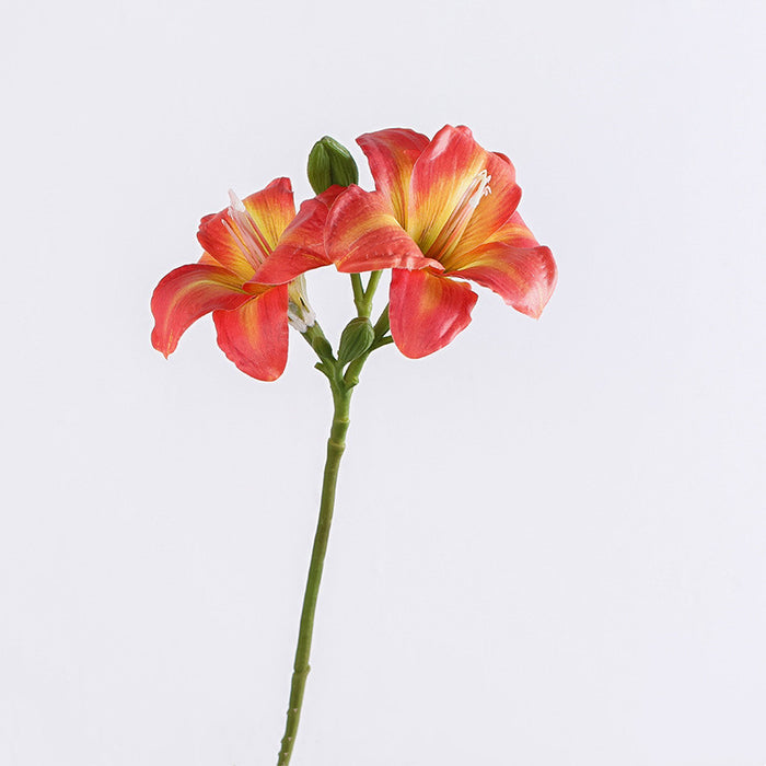 Hemerocallis Middendorffii a granel tallos flores de seda arreglos de flores artificiales al por mayor