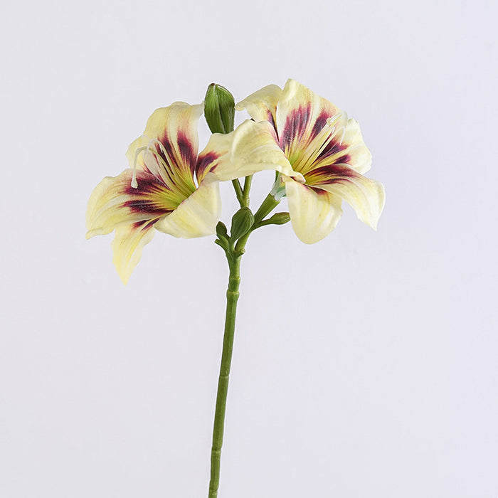 Hemerocallis Middendorffii a granel tallos flores de seda arreglos de flores artificiales al por mayor