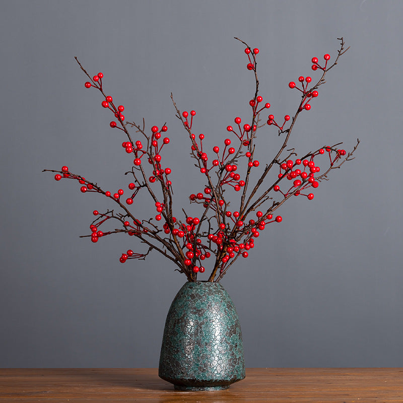 Bulk 43" Extra Long Holly Berries Stems Artificial Fruit Stems Wholesale