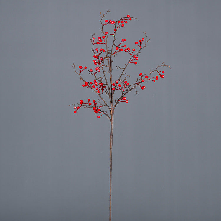 Bulk 43" Extra Long Holly Berries Stems Artificial Fruit Stems Wholesale