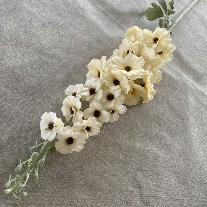 Bulk 25" Silk Hollyhocks Long Stems Artificial Hollyhock Flower Arrangement Wholesale