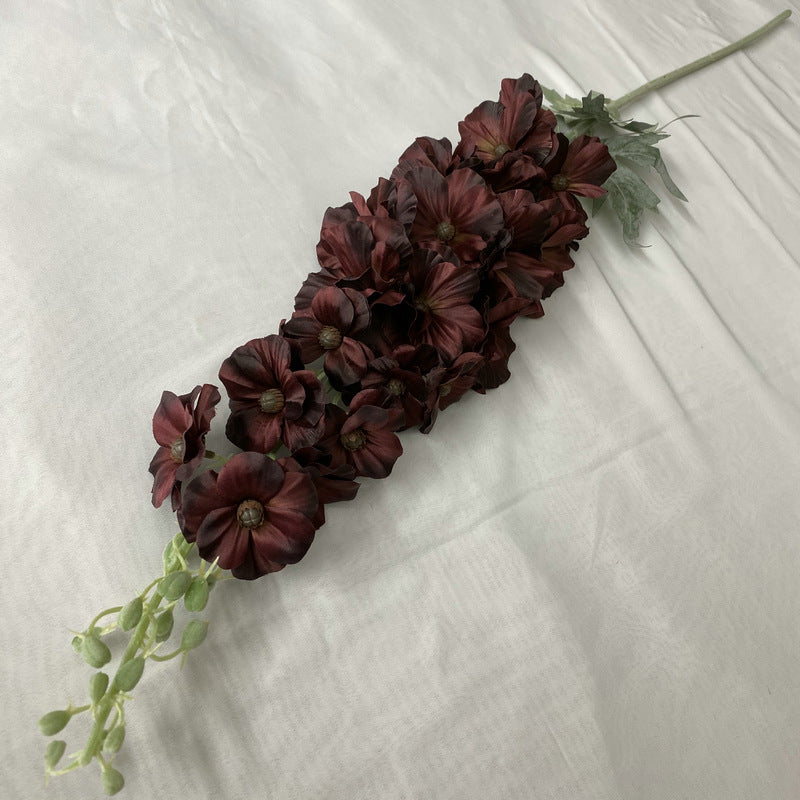 Bulk 25" Silk Hollyhocks Long Stems Artificial Hollyhock Flower Arrangement Wholesale