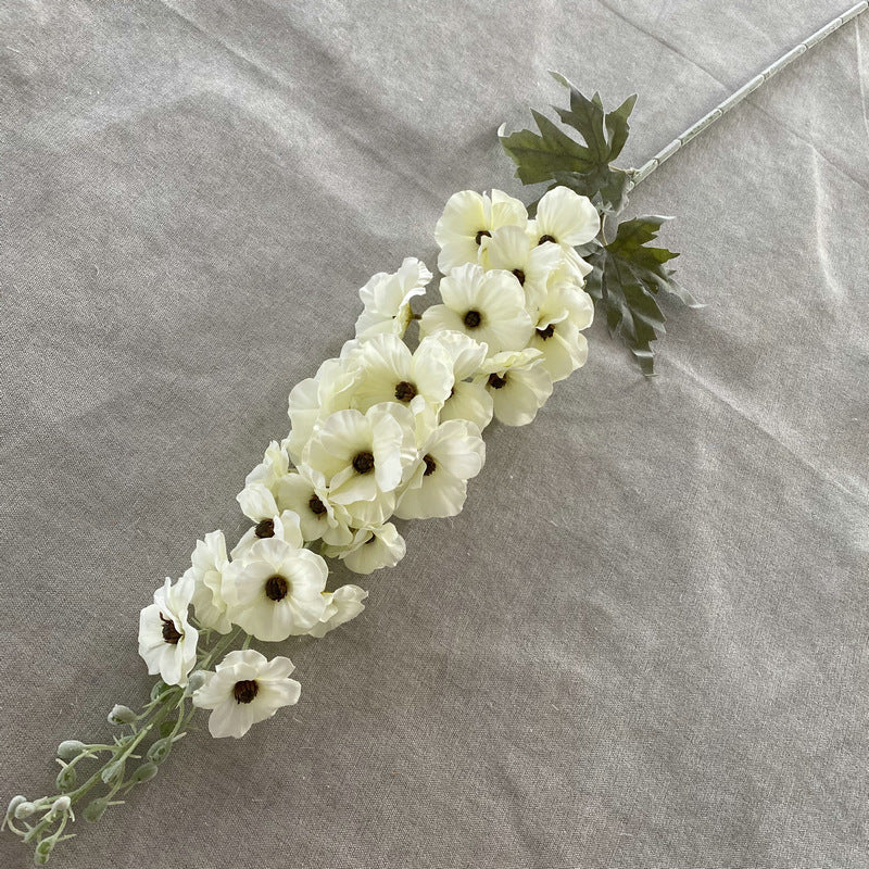 Bulk 25" Silk Hollyhocks Long Stems Artificial Hollyhock Flower Arrangement Wholesale