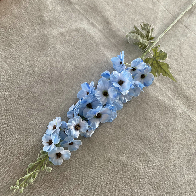 Bulk 25" Silk Hollyhocks Long Stems Artificial Hollyhock Flower Arrangement Wholesale