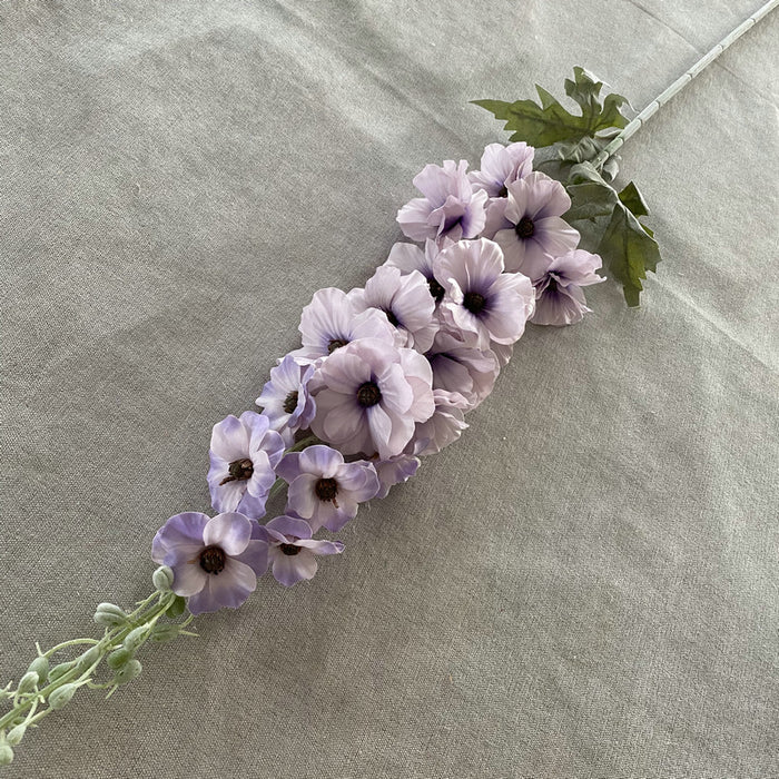 Venta al por mayor del arreglo floral artificial de Hollyhock de los tallos largos de las malvarrosas de seda de 25" a granel