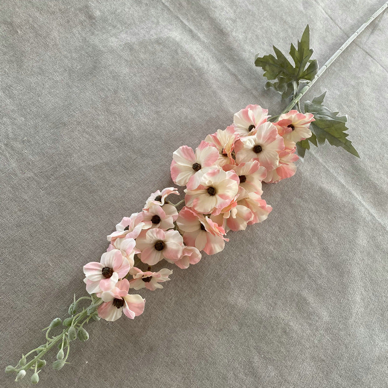 Bulk 25" Silk Hollyhocks Long Stems Artificial Hollyhock Flower Arrangement Wholesale