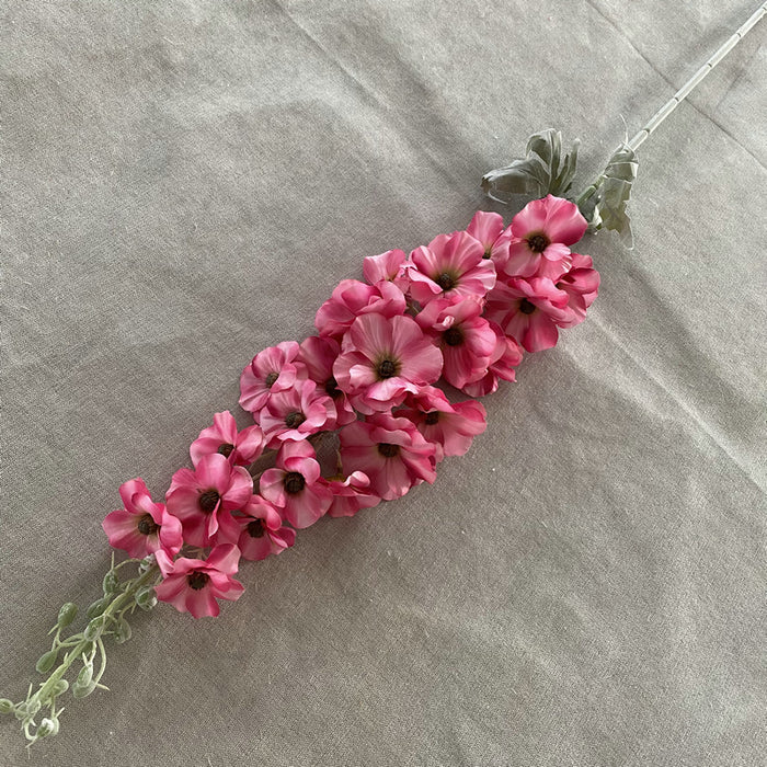 Venta al por mayor del arreglo floral artificial de Hollyhock de los tallos largos de las malvarrosas de seda de 25" a granel