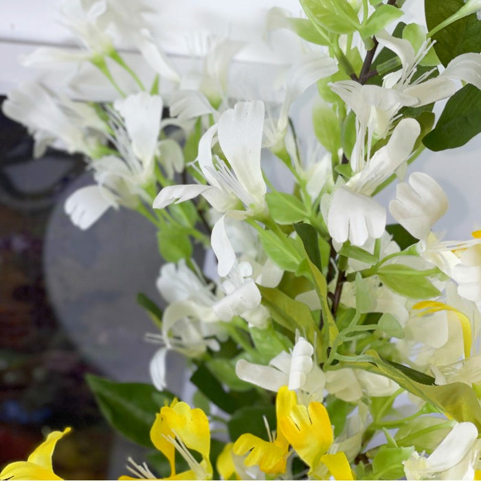 Venta al por mayor de flores artificiales de seda de tallos largos de madreselva exclusiva a granel de 37 " 