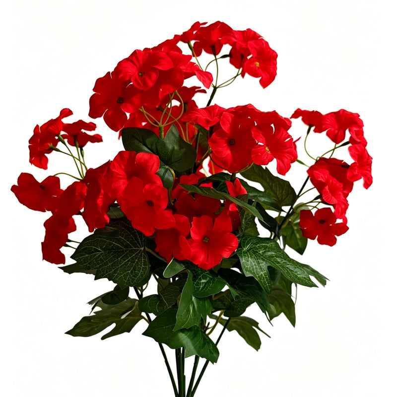 Bulk Upgraded 19" UV-Resistant Artificial Petunias – Realistic Silk Flowers for Outdoor Decor Wholesale