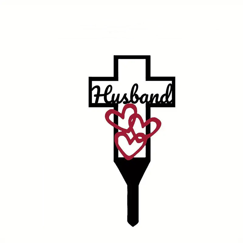 Bulk Cemetery Memorial Cross Stake Memorial Art Commemorative Graveyard Iron Stake Wholesale