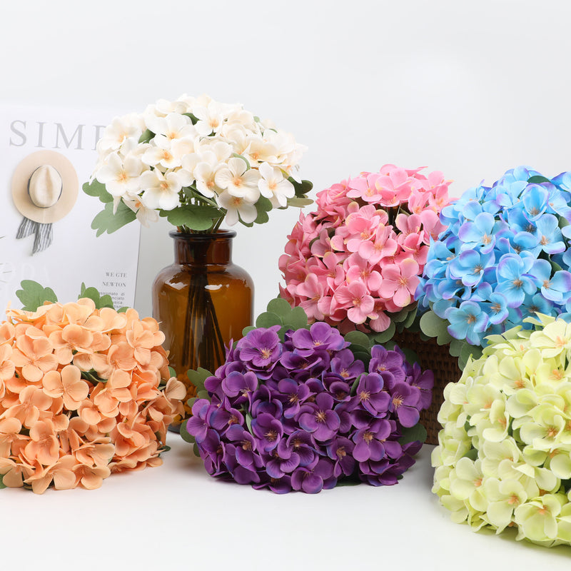 Bulk 11.4 Hydrangea Bundle Artificial Flowers Bouquet for Home Wedding Wholesale