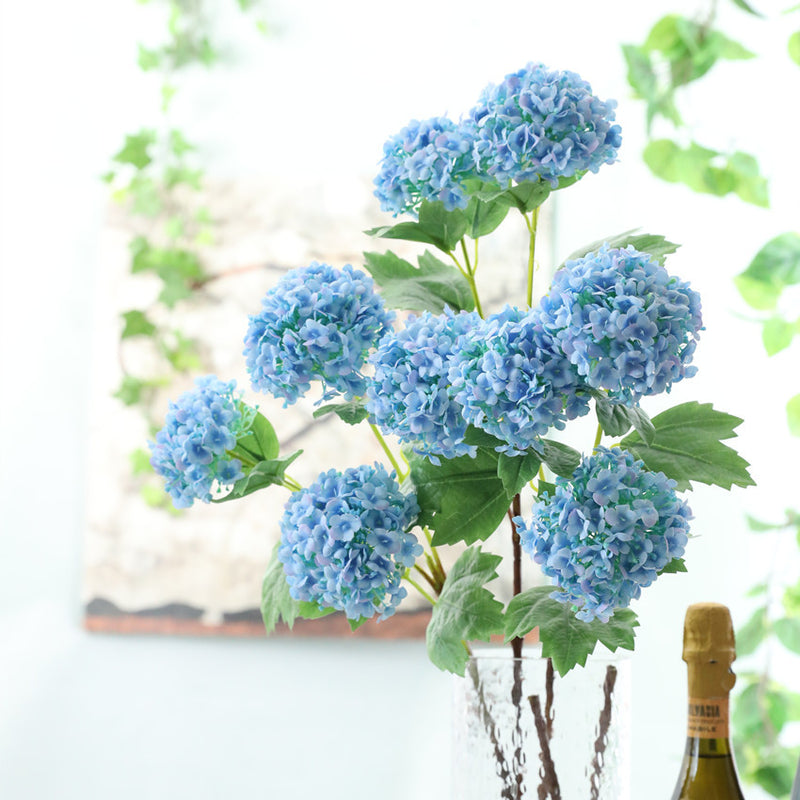 Bulk 2pcs 32" Hydrangea Spray Branches Stems with 3 Flower Heads Wholesale