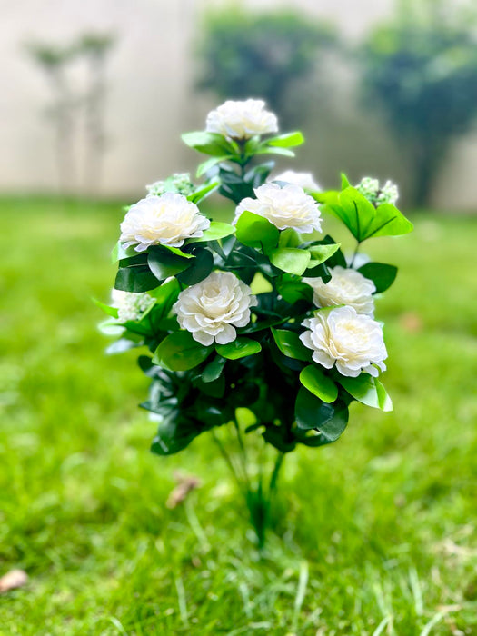 Bulk Exclusive 17" Faux Camellia Bush UV Resistant Flowers for Planter Outdoors Wholesale