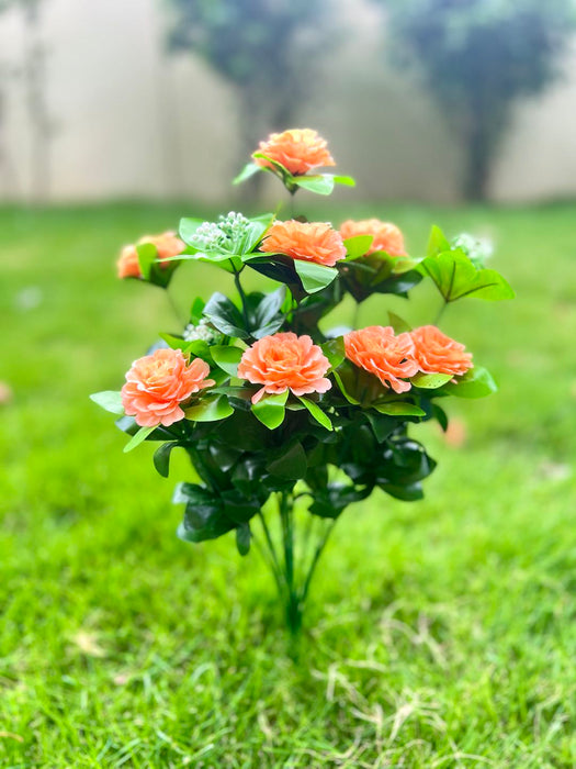 Bulk Exclusive 17" Faux Camellia Bush UV Resistant Flowers for Planter Outdoors Wholesale