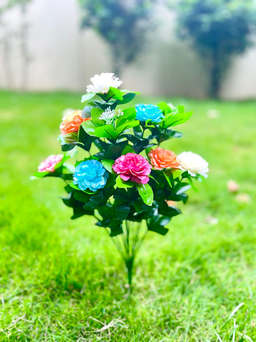 Bulk Exclusive 17" Faux Camellia Bush UV Resistant Flowers for Planter Outdoors Wholesale