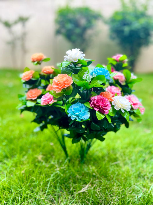 Bulk Exclusive 17" Faux Camellia Bush UV Resistant Flowers for Planter Outdoors Wholesale