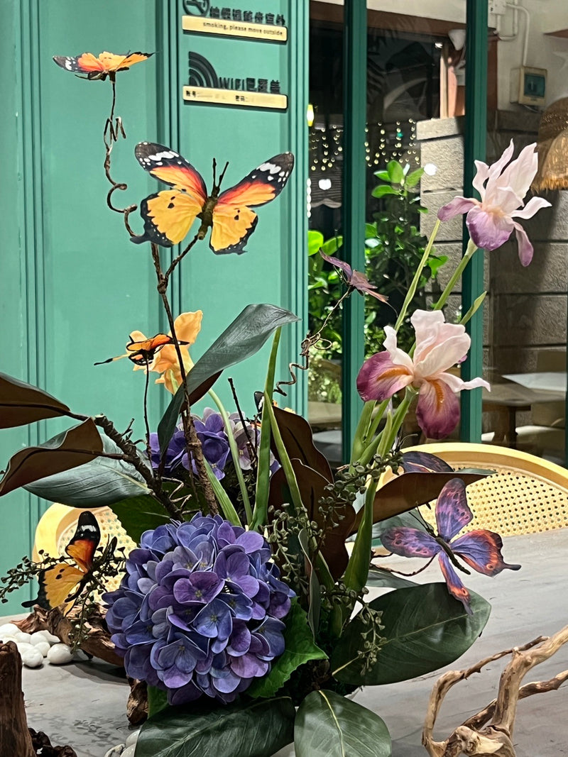 Tiges d'iris de 21,5 pouces de hauteur, fleurs d'iris au toucher réaliste, en gros, en exclusivité 