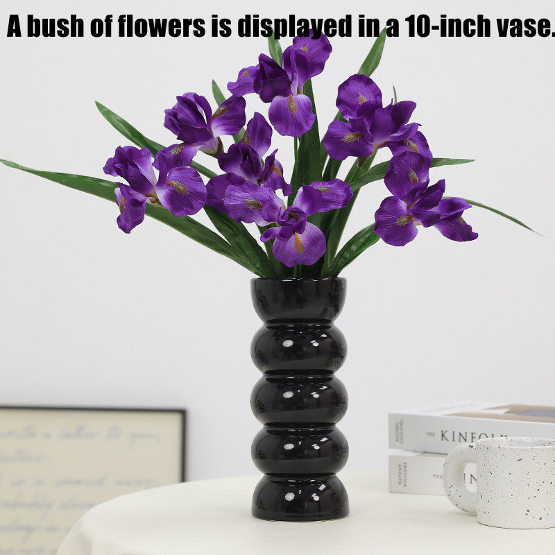 Bulk 19.6" Iris Flower Bush Stems Silk Blooms for Wedding/Home Decor Floral Arrangements Wholesale