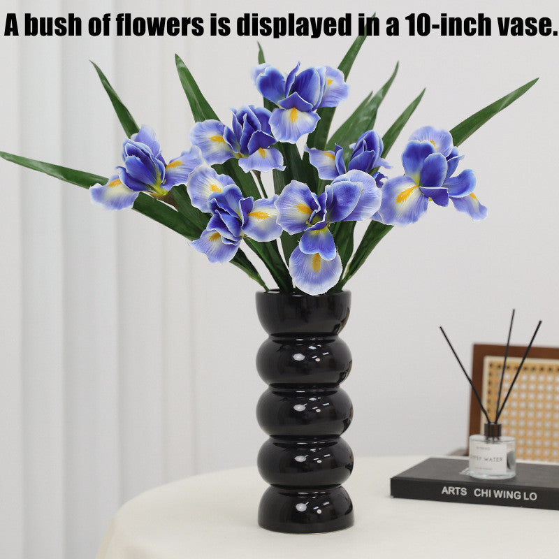 Bulk 19.6" Iris Flower Bush Stems Silk Blooms for Wedding/Home Decor Floral Arrangements Wholesale