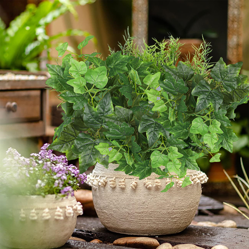 Bulk 17" Large Ivy Greenery Bush Plants UV Resistant for Outdoors Wholesale