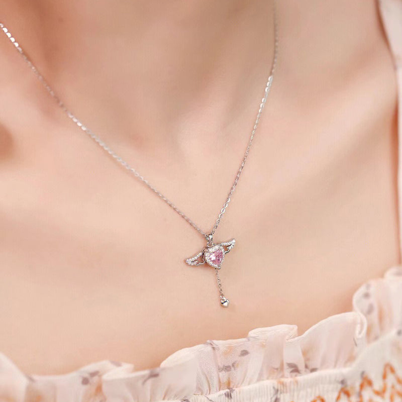 Bulk 2Pcs Knitted Bouquet Rose Gifts Necklace Valentine's Day Gifts Wholesale