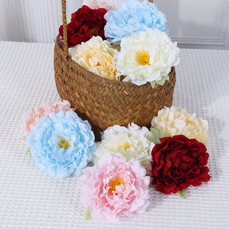Bulk 2pcs Faux Peony Flowers Heads for Crafts Wholesale