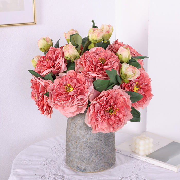 Bulk 19 inches Tall Large Peony Spray Stem Real Touch Flowers Arrangement Wholesale