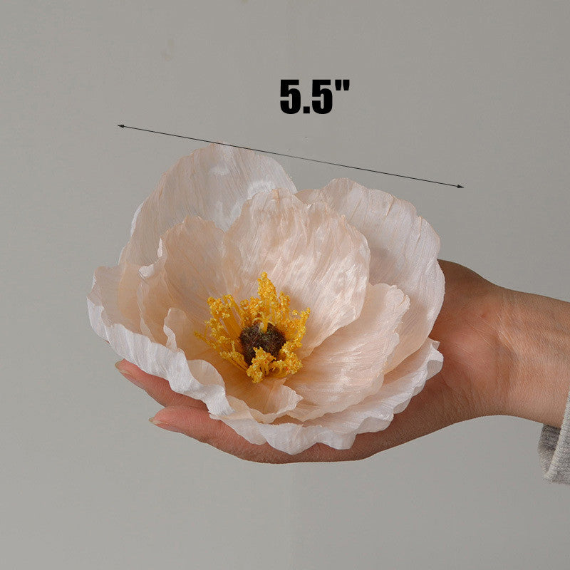 Bulk 5.5" Large Poppy Flower Heads Artificial Silk Blooms for Wedding Gift Boxes DIY Decor Wholesale