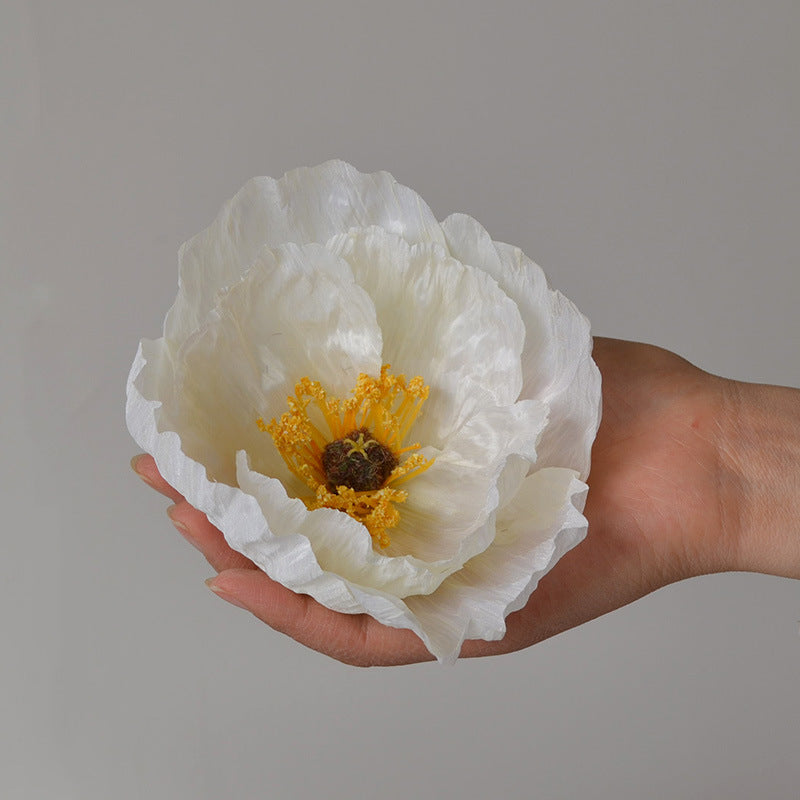 Bulk 5.5" Large Poppy Flower Heads Artificial Silk Blooms for Wedding Gift Boxes DIY Decor Wholesale